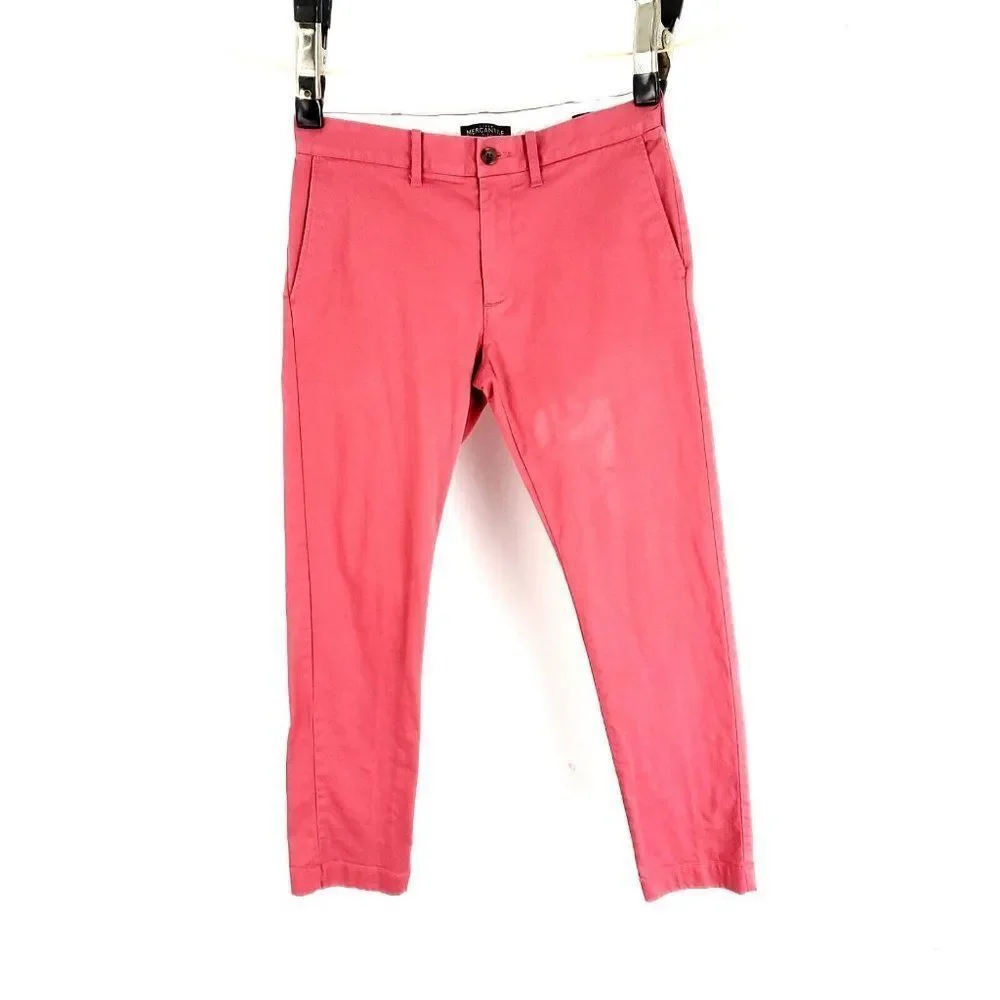 DAMAGED J Crew Mercantile Flex‎ Cotton Chino Pants Slim 31/29 Pink Low Rise Flat